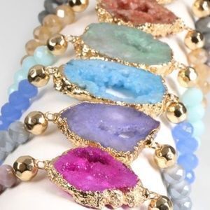 Druzy Stretchy Bracelet - 3 colors